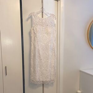 Adrianna Papell Ivory Lace Midi Dress